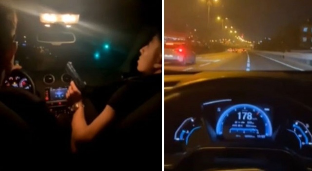 İstanbul trafiğinde havaya ateş açan maganda ve “makas” terörü kamerada