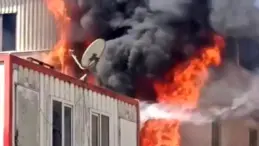 Gebze’de Kereste Fabrikasında Yangın