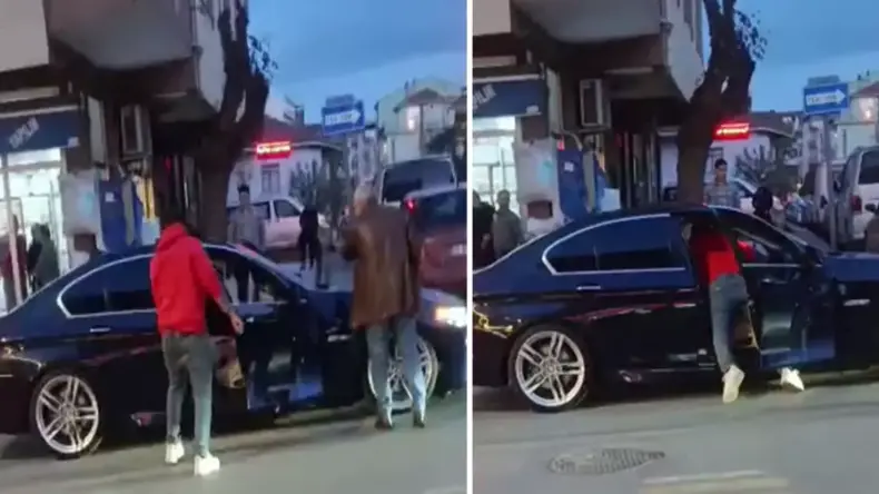 Eşiyle ilişkisi olduğunu iddia ettiği kişiyi defalarca bıçakladı; o anlar kamerada